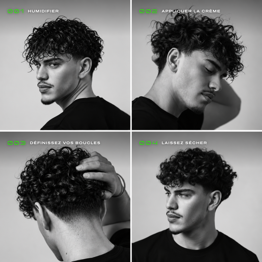Routine boucles en 4 étapes avec la crème bouclante ŌME — soin des cheveux bouclés et frisés