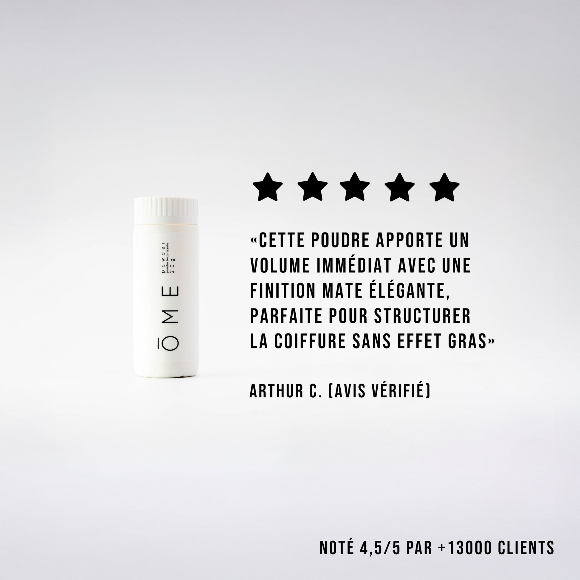avis Poudre_coiffante_volume_pour_cheveux : cette poudre apporte un volume immédiat avecune finition mate élégante, parfaite pour structurer la coiffure sans effet gras